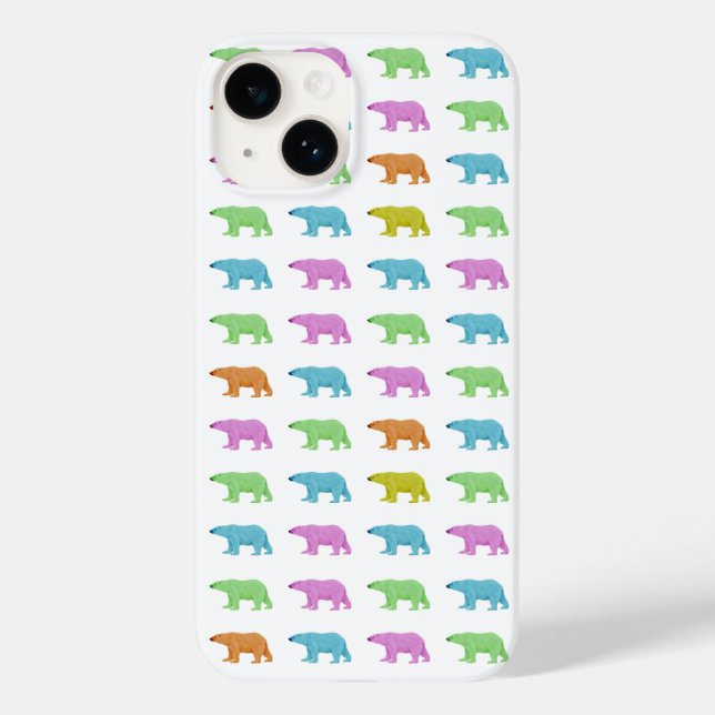Polar Bear Pattern iPhone Case (Back)
