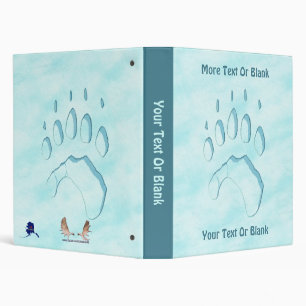 Polar Bear Paw Print Binder