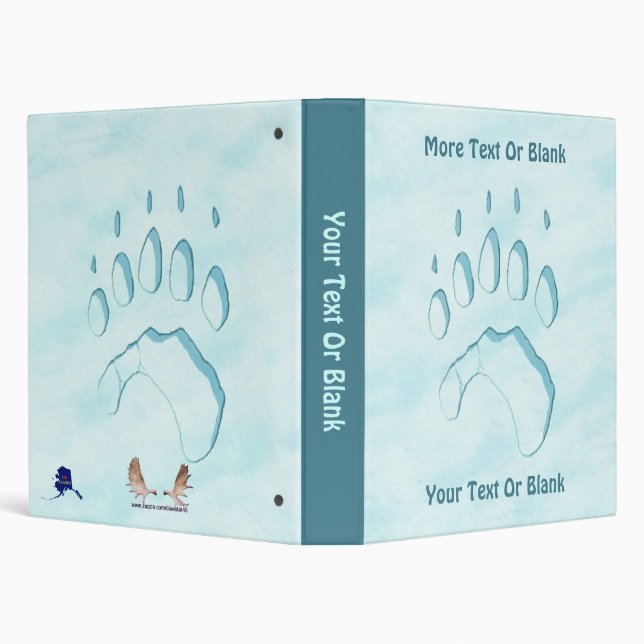 Polar Bear Paw Print Binder (Background)