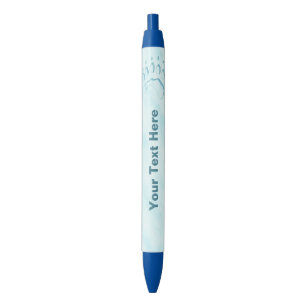Polar Bear Paw Print Blue Ink Pen