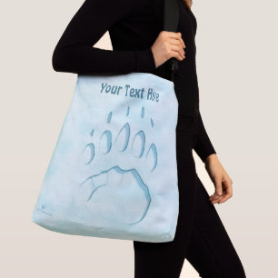 Polar Bear Paw Print Crossbody Bag