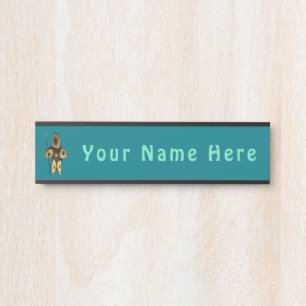 Polar Bear Paw Print Door Sign