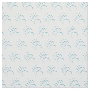 Polar Bear Paw Print Fabric