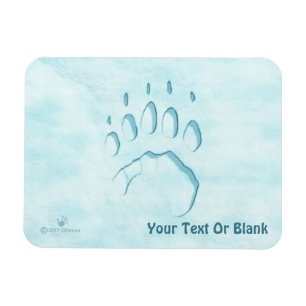 Polar Bear Paw Print Magnet