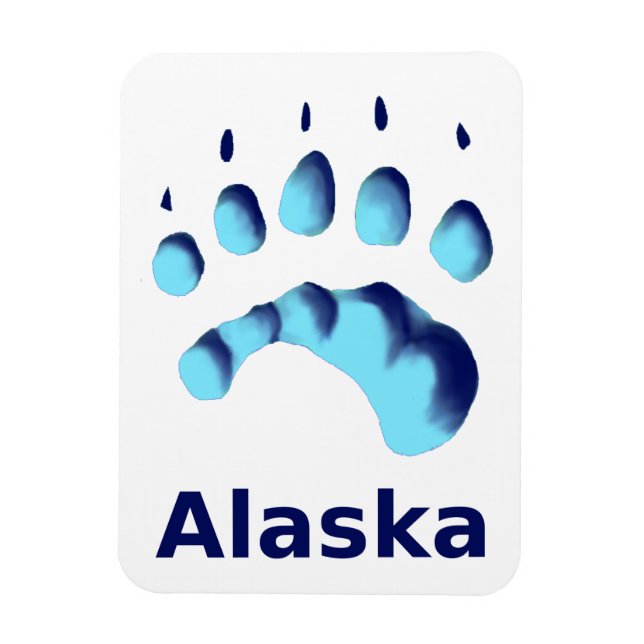Polar Bear Paw Print Magnet (Vertical)