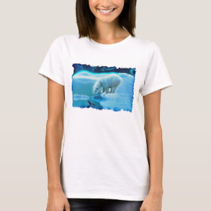 Polar Bear & Penguin Wildlife-supporter Art Shirt