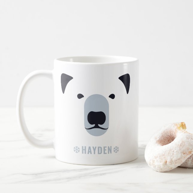 Polar Bear | Personalized Name Coffee Mug (With Donut)
