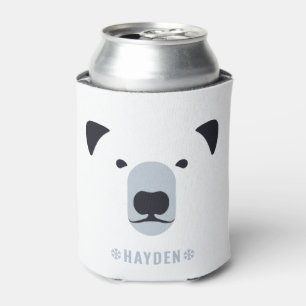 Polar Bear   Personalized Name Keychain Can Cooler
