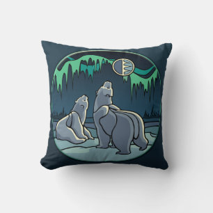 Polar Bear Pillow Personalized Bear Art Pillow