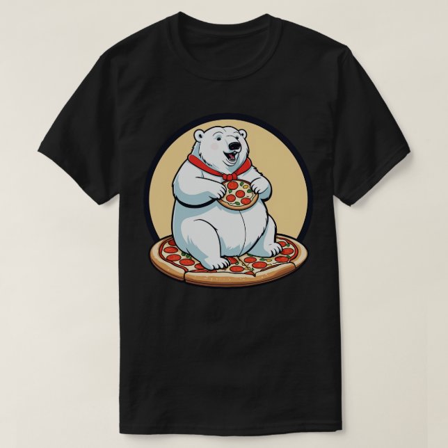 Polar Bear Pizza Perfection T-Shirt (Design Front)