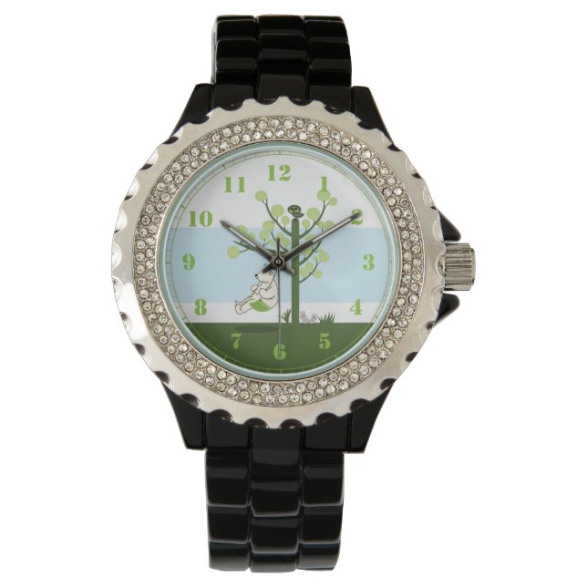 polar bear play a swing watch (Front)