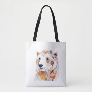 Polar Bear Playful Adorable Fun Animal Colourful  Tote Bag