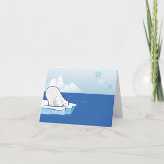 Polar Bear Playing Card