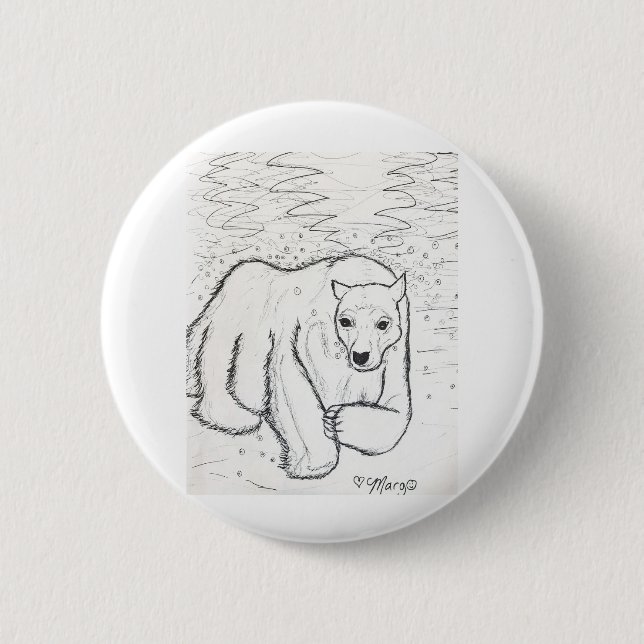 Polar Bear Plunge 2 Inch Round Button (Front)