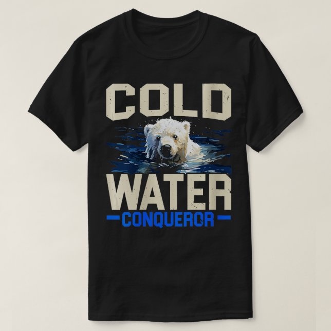 Polar Bear Plunge Icy Water Polar Plunge VNeck  T-Shirt (Design Front)