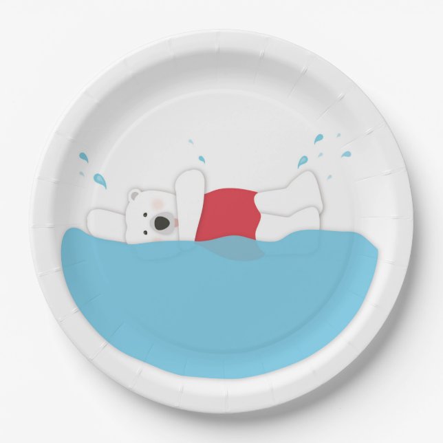 Polar Bear Plunge Paper Plate (Front)