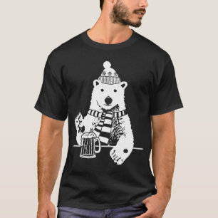 Polar Bear Polar Bear Ice Cold Drinking Beer Alask T-Shirt