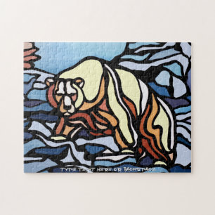 Polar Bear Puzzle Personalized Polar Bear Art Gift
