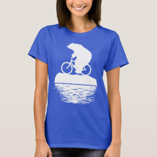 Polar Bear Riding Bike on Iceberg Women's T-shirt