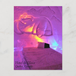 Polar Bear Room at Hotel de Glace, Quebec, Canada Postcard