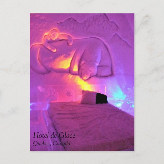 Polar Bear Room at Hotel de Glace, Quebec, Canada Postcard (Front)