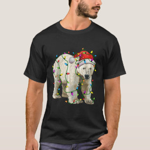 Polar Bear Santa Christmas Tree Lighting Xmas Funn T-Shirt