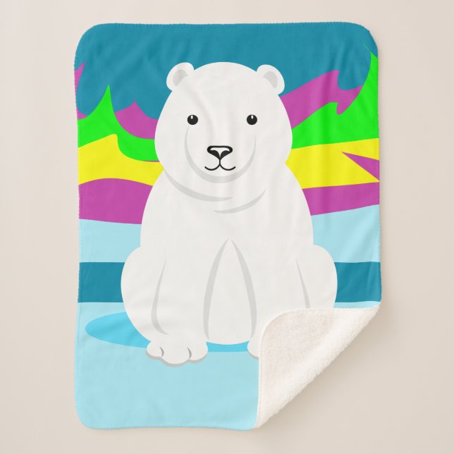 Polar Bear Sherpa Blanket (Front)