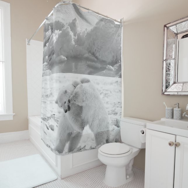 Polar Bear Shower Curtain (In Situ)