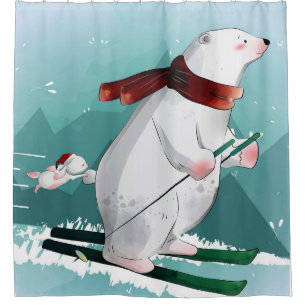 Polar Bear Skiing Gift For Baby