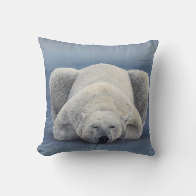 POLAR BEAR SLEEPING PILLOW CUSHION (Front)