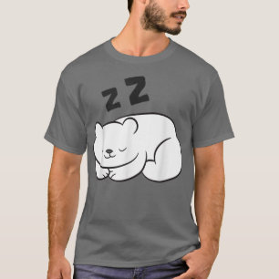 Polar Bear Sleeping Tired Arctic Ice Bear  T-Shirt