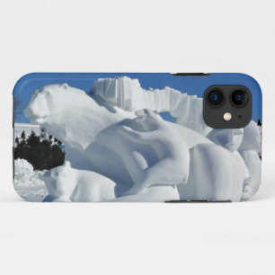 Polar Bear Snow Sculpture, Quebec, Canada iPhone 11 Case