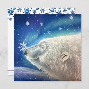 Polar Bear Snowflakes Cards