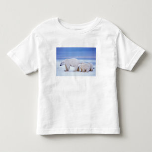 Polar bear sow with cubs toddler t-shirt