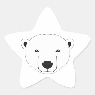 Polar Bear Star Sticker