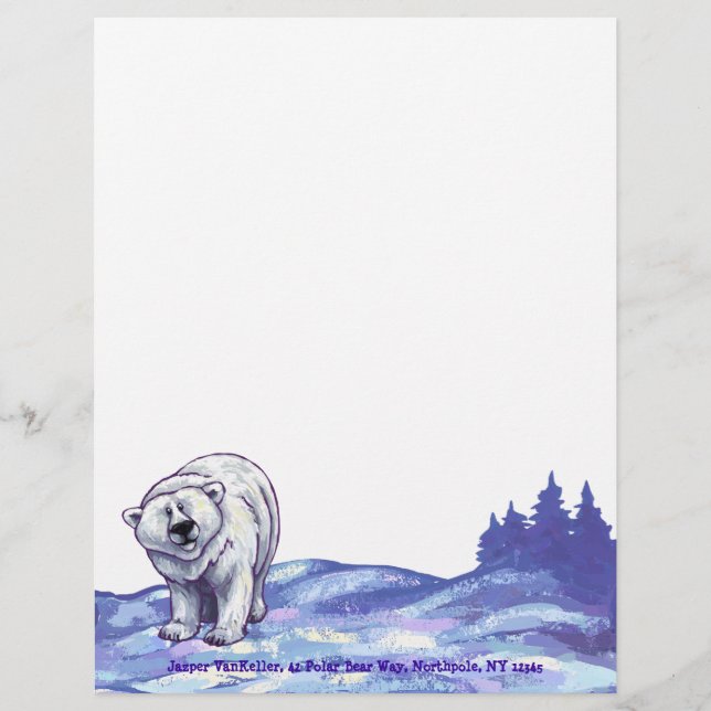 Polar Bear Stationery (Front)
