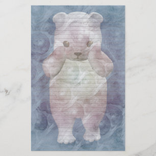 Polar Bear stationery-optional lines Stationery