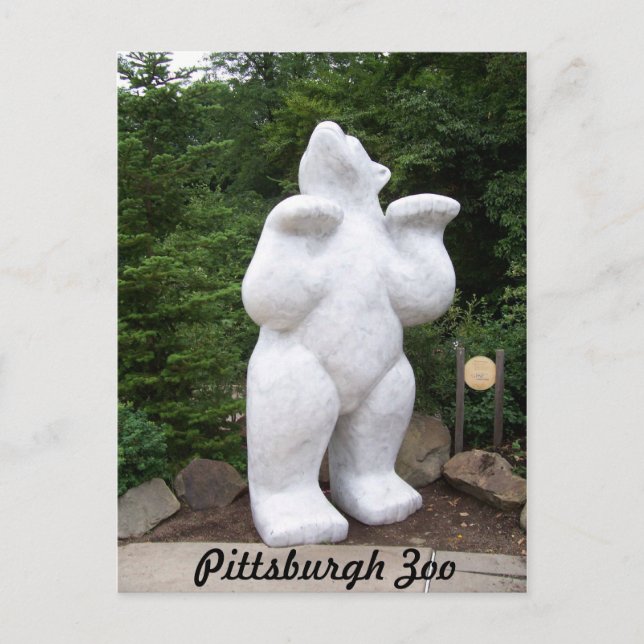 Polar Bear Statue Postcard (Front)