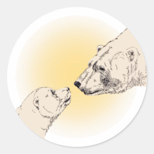Polar Bear Stickers Wildlife Bear & Cub Stickers