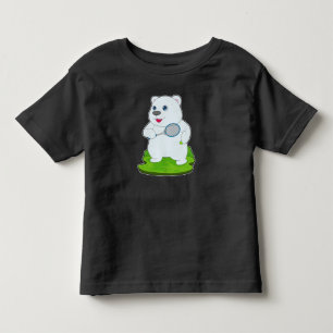 Polar bear Tennis Tennis racket Toddler T-shirt