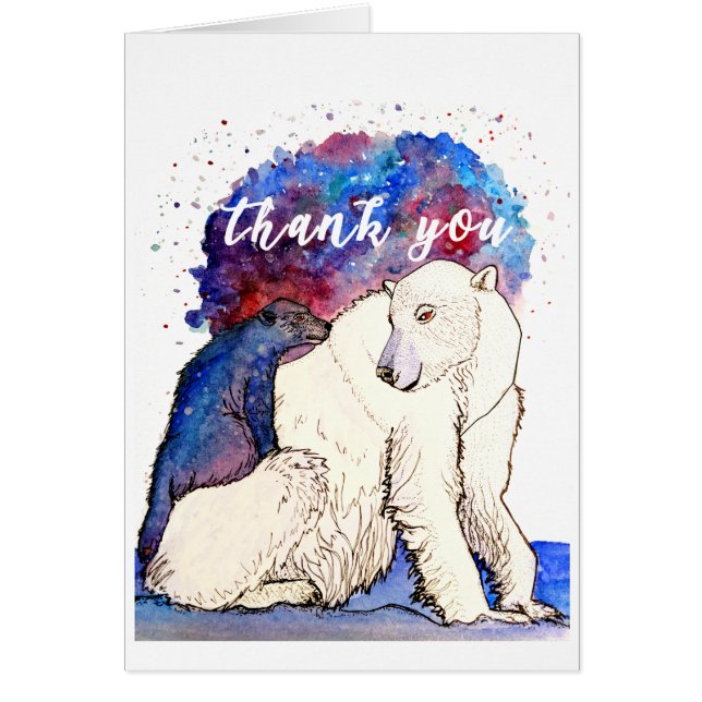 Polar Bear Thank You Cards 5 x 7 (Front)