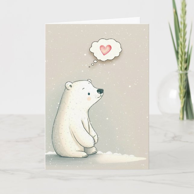 Polar Bear Thinking of You Card (Front)