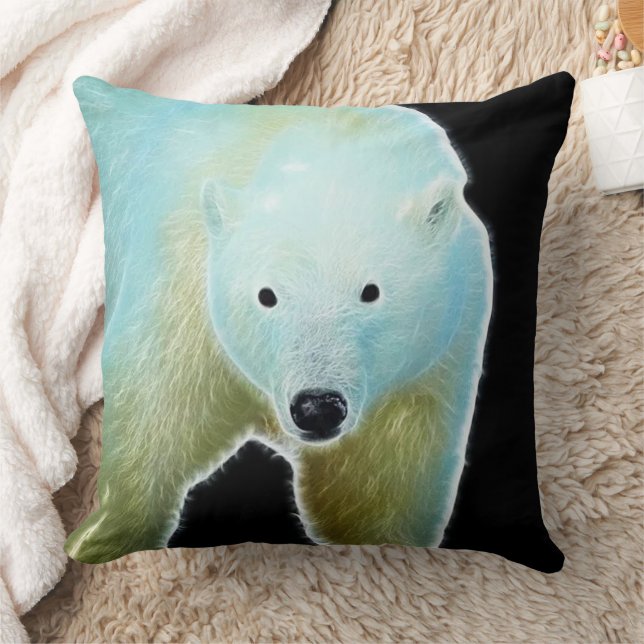 Polar Bear Throw Pillow (Blanket)