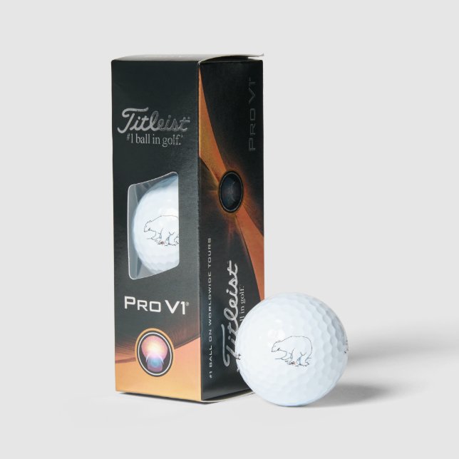 Polar Bear Titleist Pro V1 golf balls 3 pk (Packaging)