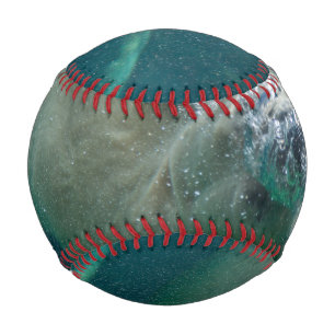 Polar bear underwater baseball