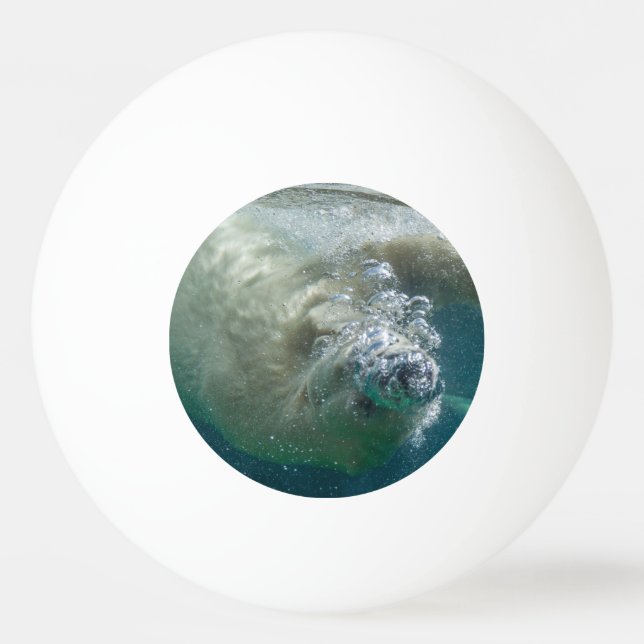 Polar bear underwater ping pong ball (Front)