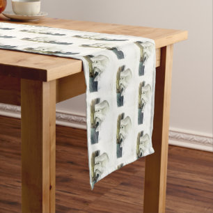 Polar Bear (Ursus Maritimus), Audubon's Quadrupeds Medium Table Runner