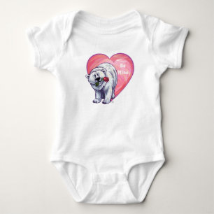 Polar Bear Valentine's Day Baby Bodysuit