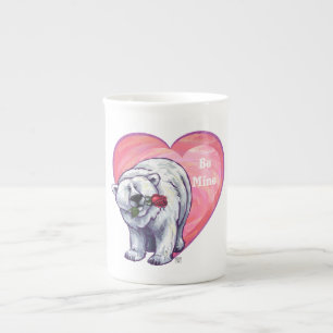 Polar Bear Valentine's Day Bone China Mug