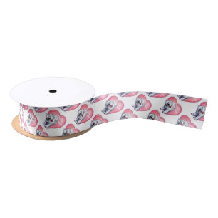 Polar Bear Valentine's Day Satin Ribbon